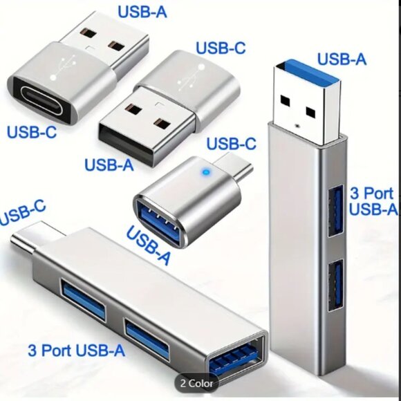 5Pcs USB-C to USB-A 3.0 Fast Charging Adapter NWT - Picture 2 of 4